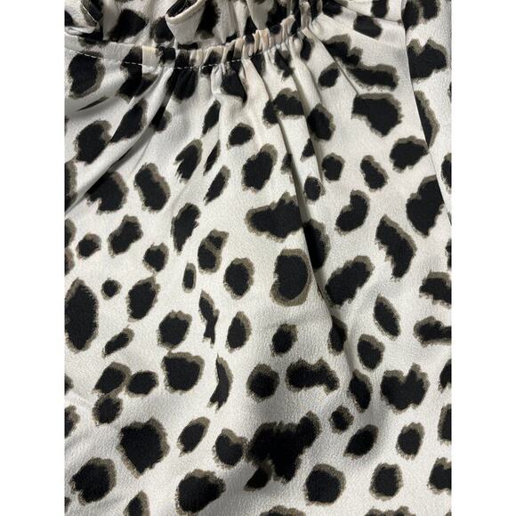 J.Crew Womens Ruffle Sleeve Leopard Print Satin Crepe Top Blouse Size Small - Picture 10 of 15